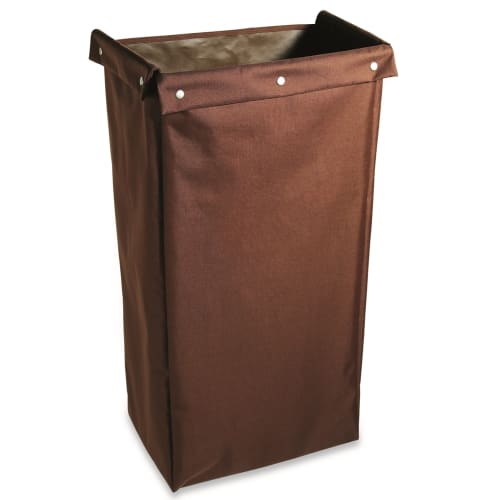 Hospitality 1 Source® Housekeeping Cart Bag Fold Over Flaps, 12x18x36, Brown